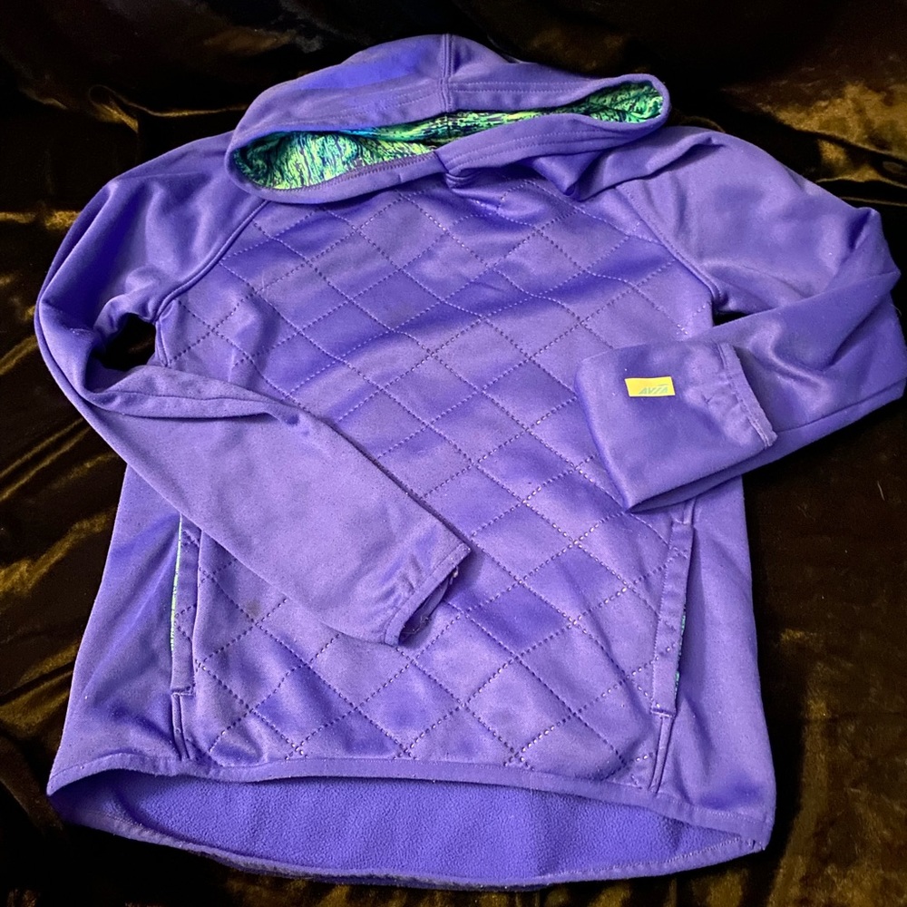 Girls bright blue Avia athletic sweater.